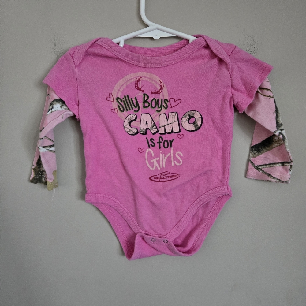 5 for $25 Realtree Baby Pink Sweater 3 Month Camo Hunting